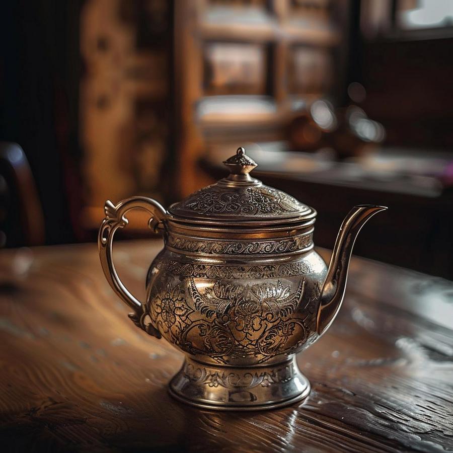 Alt text: A silver mustard pot in good condition, protected from tarnishing.