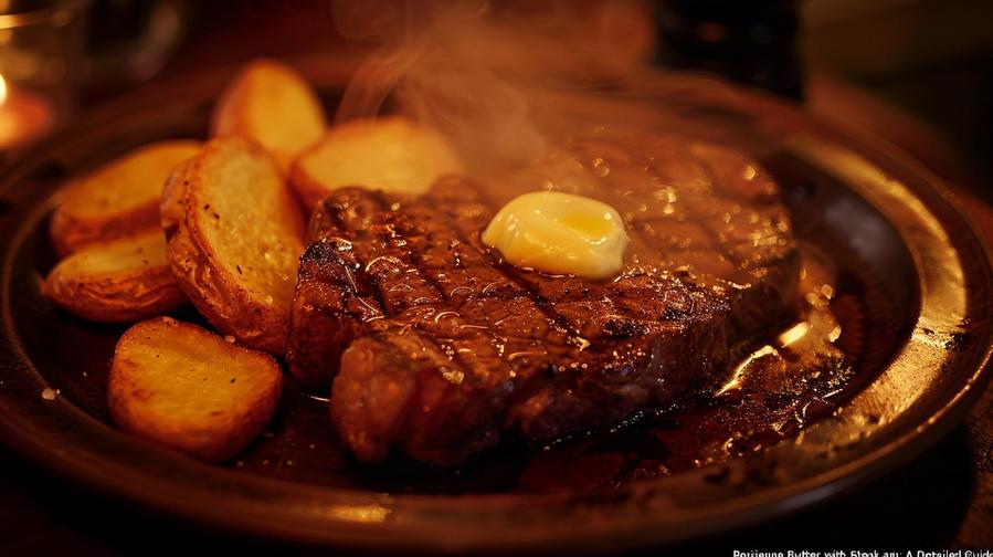 Alt text: Parisienne butter adds a decadent touch to steak and chips.
